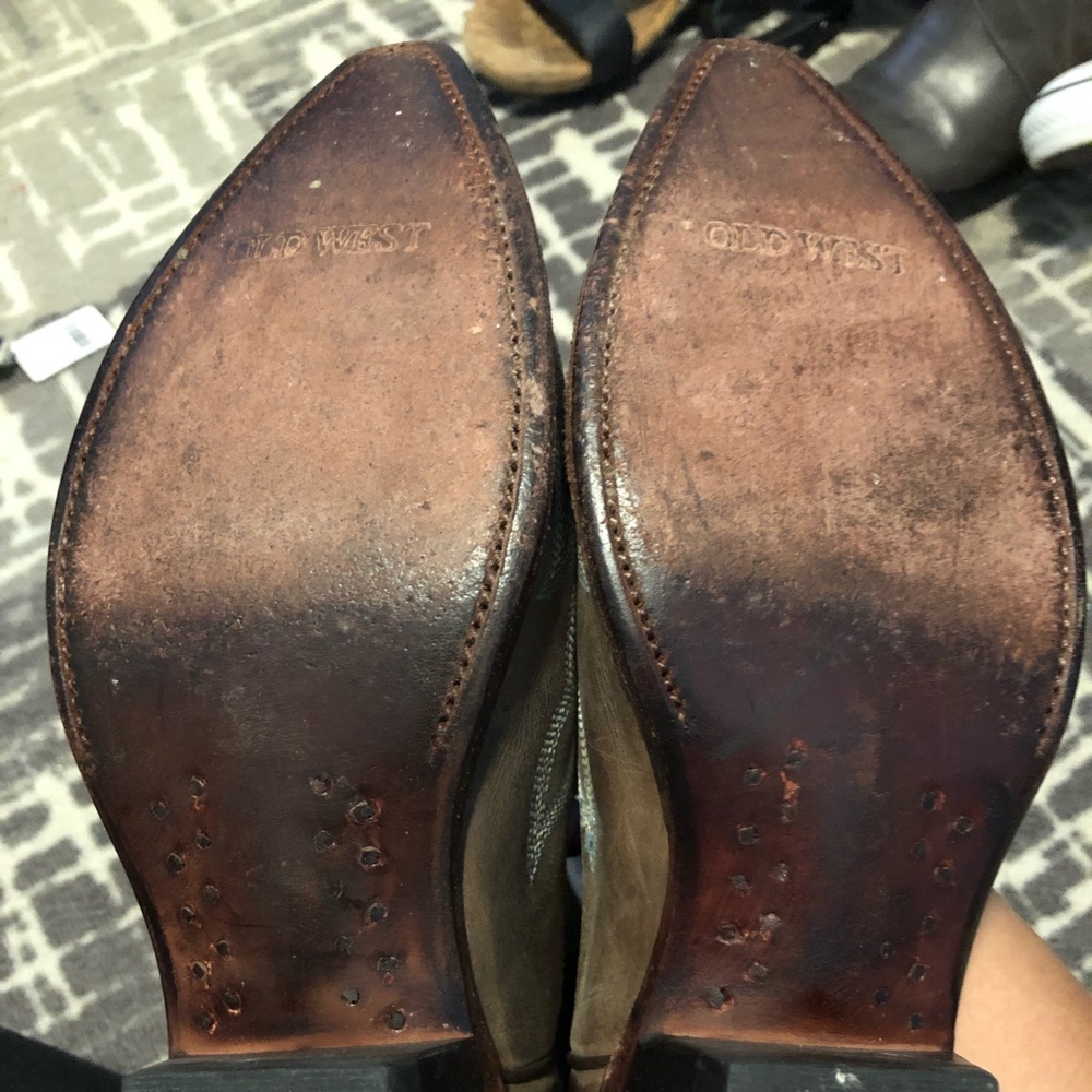 Old west leather boots - Picture 3 of 4